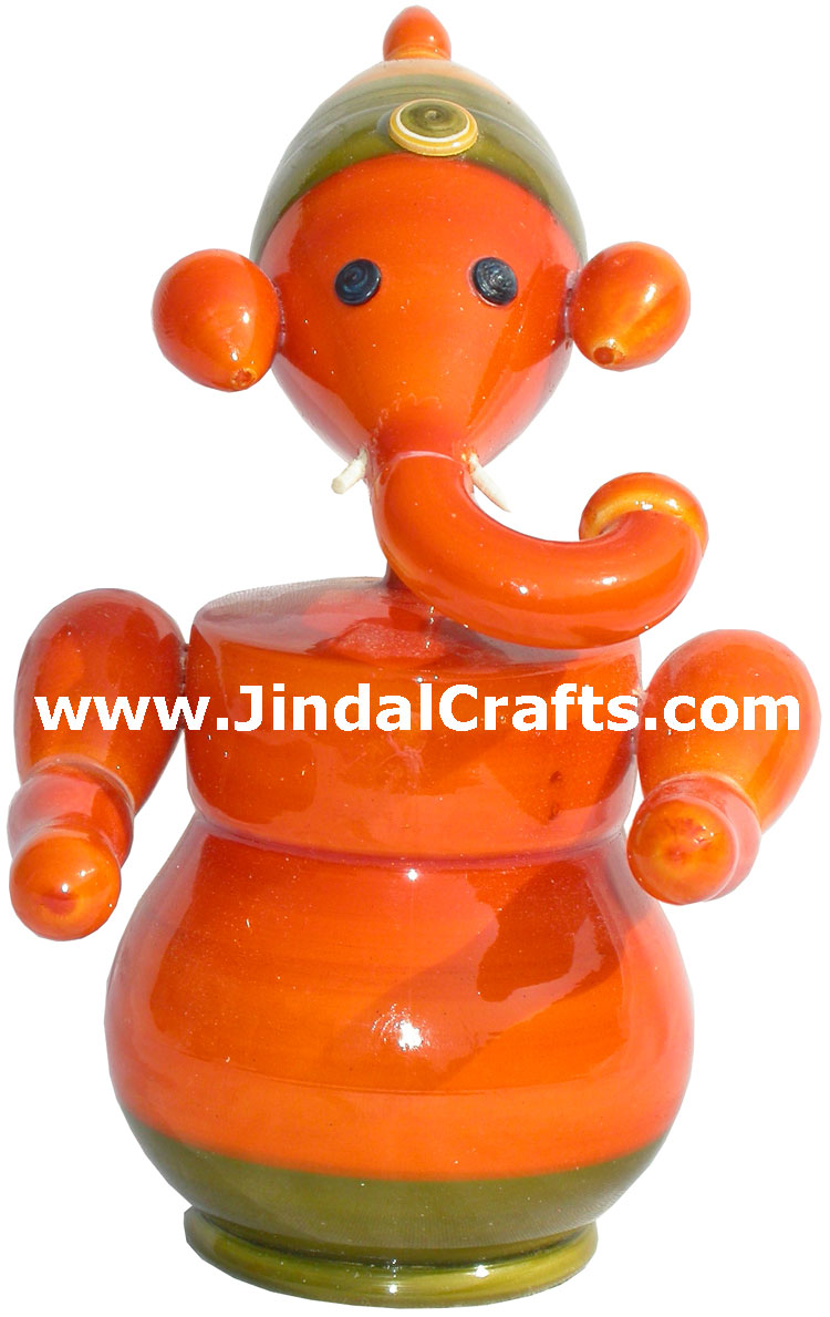 Hand Made Hand Painted Lord Ganesha India Religious Art