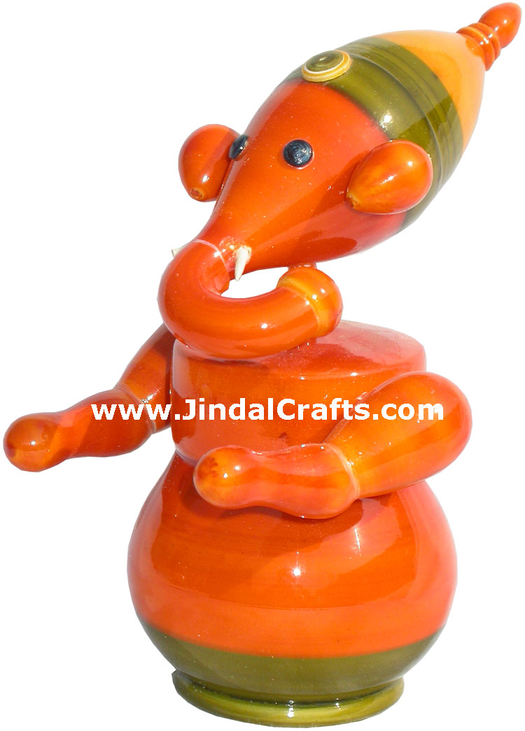 Hand Made Hand Painted Lord Ganesha India Religious Art