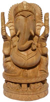 Hand Carved Elephant Sculpture Ganesha Hindu Art India Idol Murti Moorti Statues
