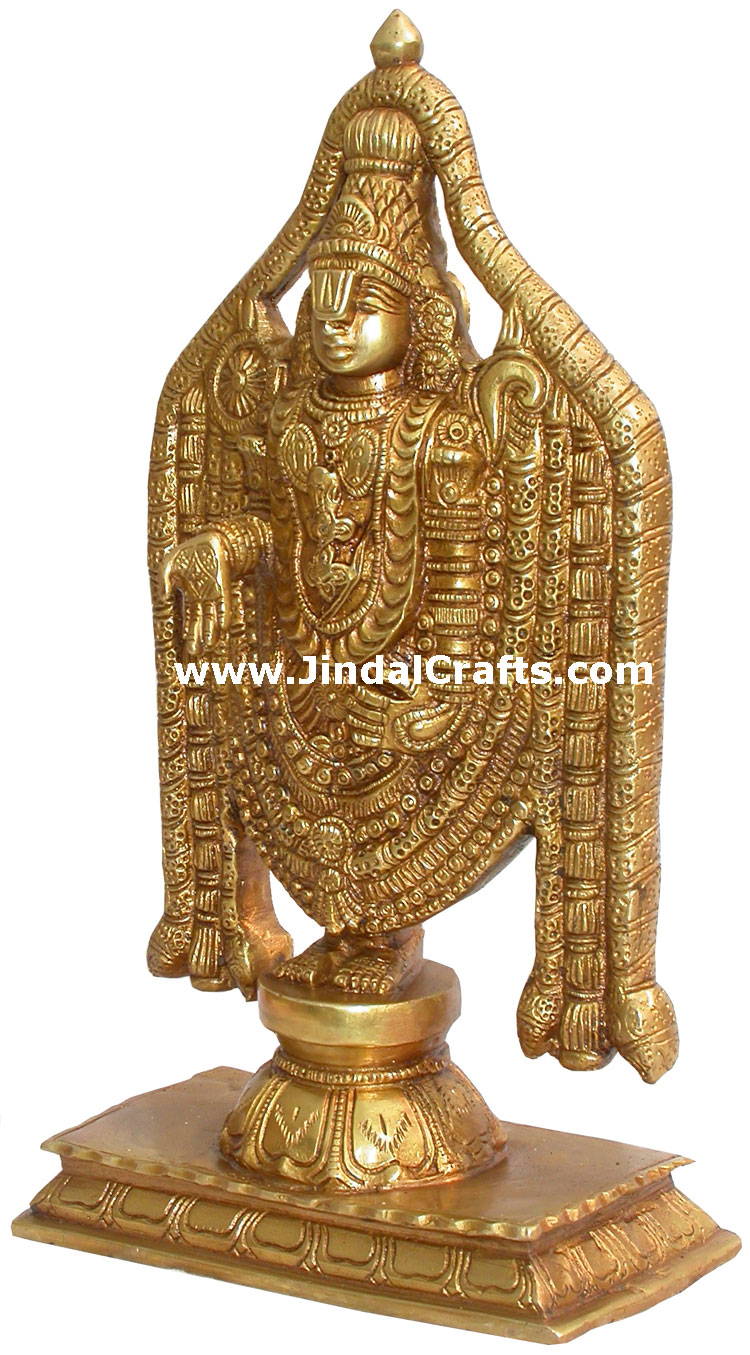 Lord Balaji Hindu God Metal Sculptures Idol India Craft