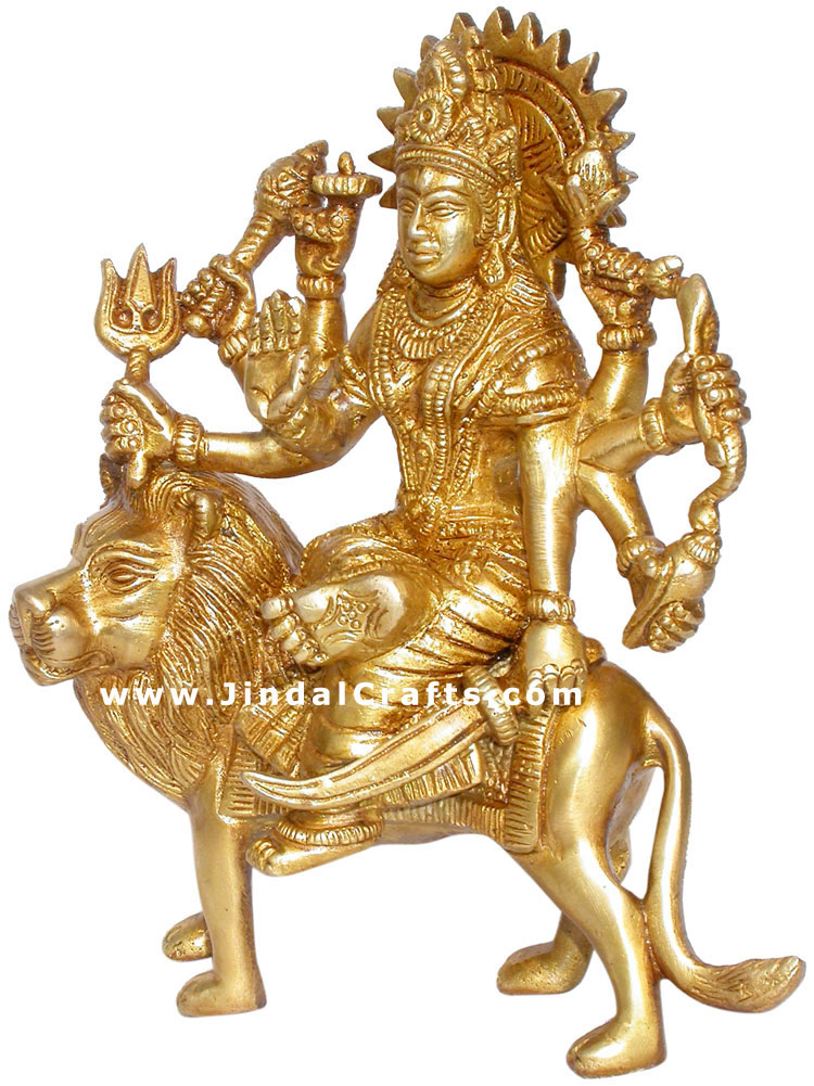 Mata Durga Shera - Hindu Religious Statue Art India