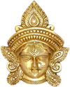Durga Face Wall Hanging Indian Goddess Figurine Brass Artifact Home Decor Indian