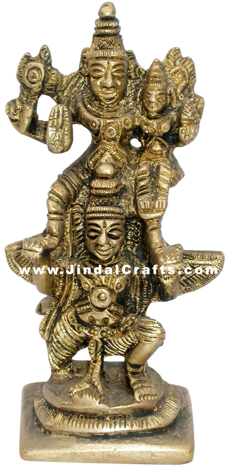 Garud Vishnu Lakshmi India Gods Goddesses Brass Perumal