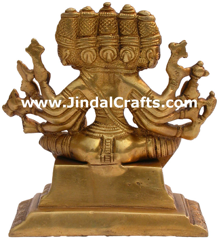 Gayatri Statue Hindu Goddess Brass Sculpture India Arts