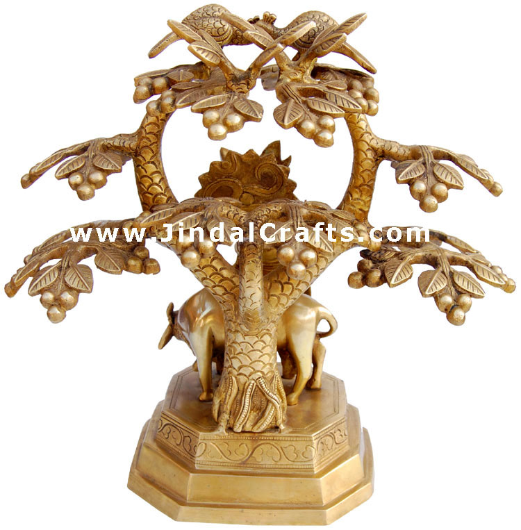 Lord Krishna - Brass Made Hindu God Religious Statue