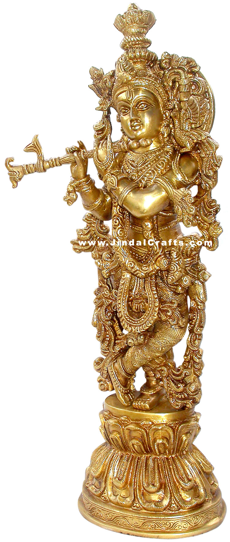 Lord Krishna Exclusive Piece of Brass Religious Statue Figurine Idol Collectible
