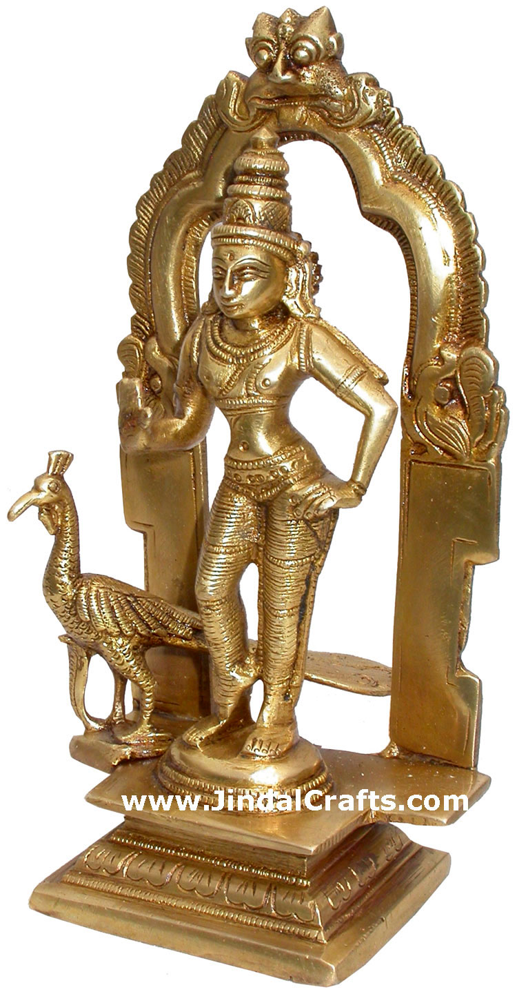 Lord Kartikeya Indian God Hindu Religious Sculptures Handicrafts Crafts Arts