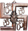 Vinayaka OM Swastika Hindu God Sculpturs Gift Home Deco