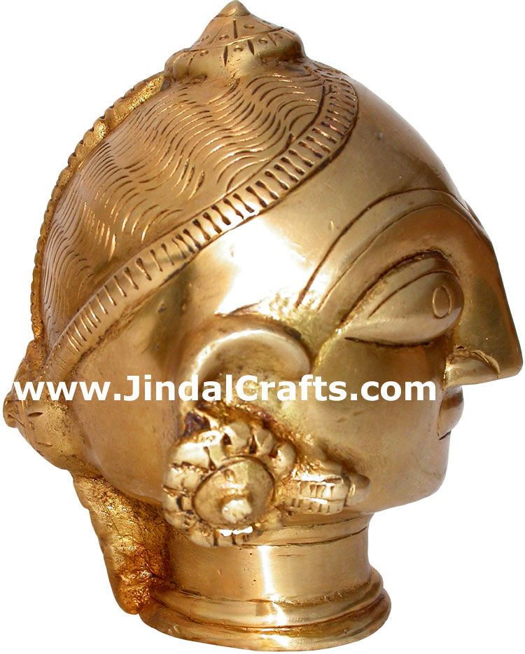 Hindu Deities Goddess Gori India Brass Carving Artefact