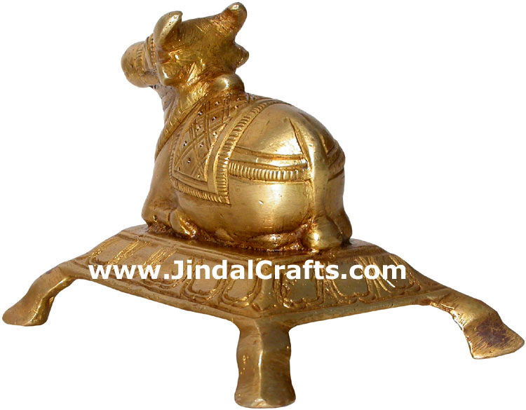 Hindu Deities Nandi India Brass Carving Artefacts