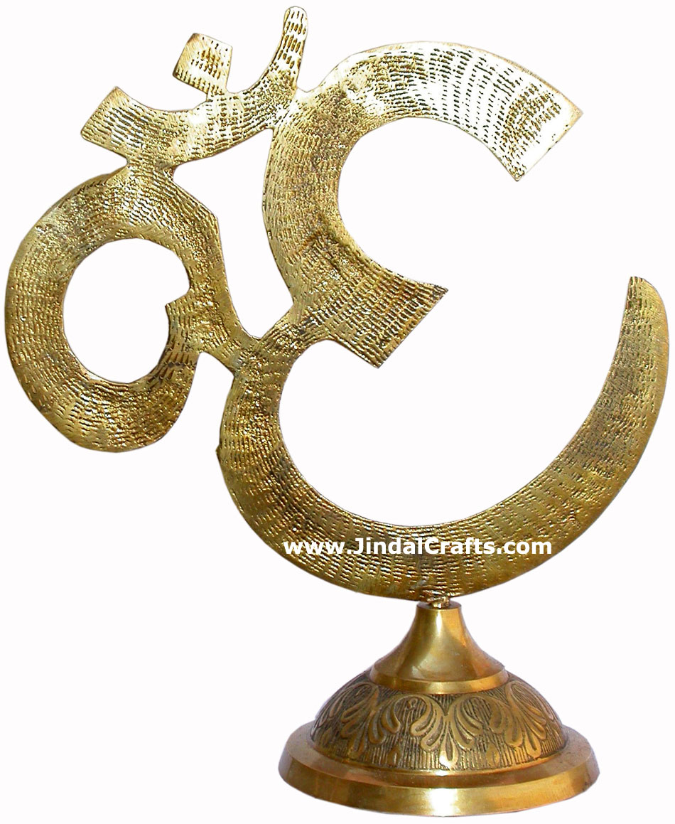 OM Holy Symbol of Hindu Religion Indian Art Craft Handicraft Home Decor Figurine