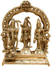 Hindu Deities Ram Sita Laxman India Brass Carving Arts