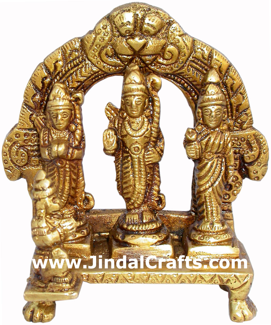 Ram Darbar - Hand Carved Indian Art Craft Handicraft Home Decor Brass Figurine