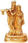 Radha Krishna - Tiny Hindu Religious Sculpture India