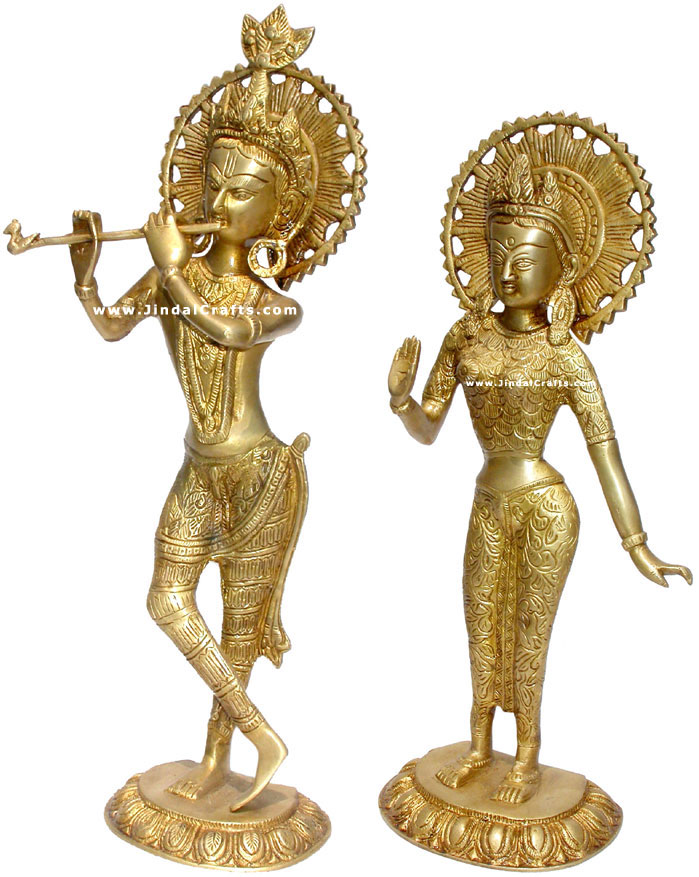 Radha Krishna Indian Gods Statues Hindu India Art