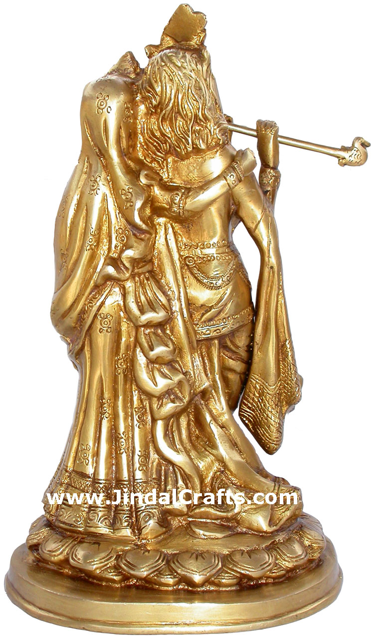 Radha Krishna Indian God Goddess Sculptures Handmade Hindu Religious Figure