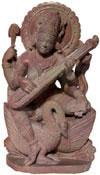 Hindu Deities Goddess Saraswati India Stone Carving Art