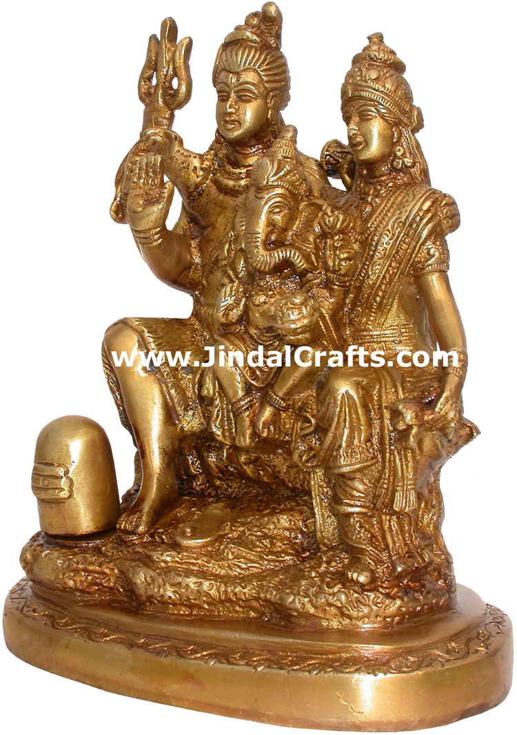 Hindu Deities God Shiva Family Paevati Ganesha India