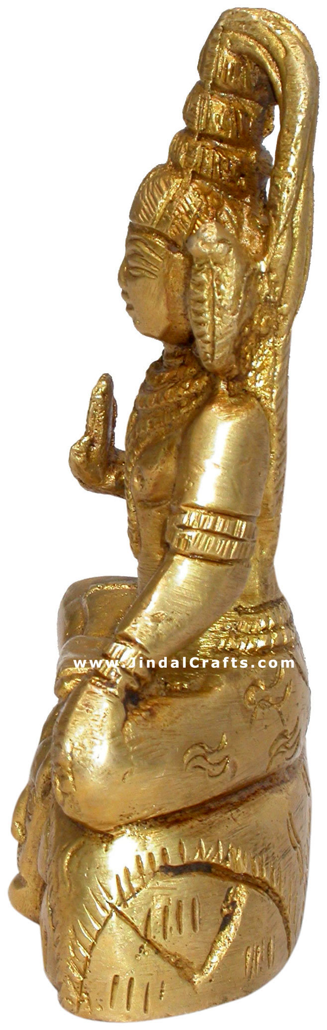 Lord Shiva Indian God Brass Figurines Hand Carved Art Hindu Religious Arts