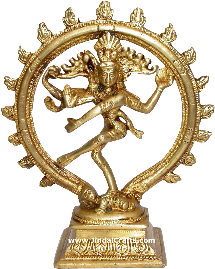 Natraja Lord Shiva Brass Sculpture Idols India Crafts