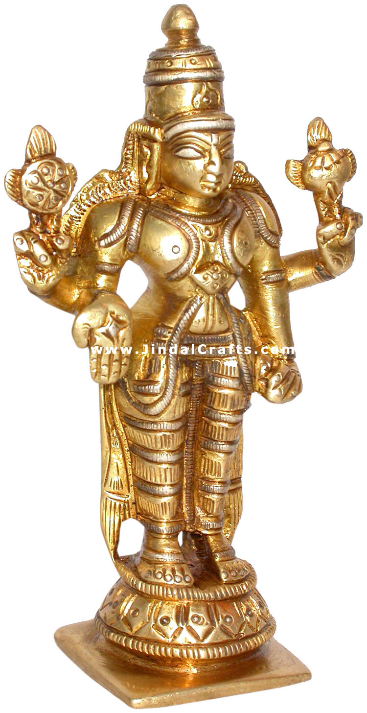 Vishnu Indian Gods Statues Religious Perumal Figures