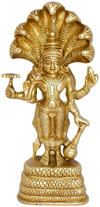 Vishnu Indian God Brass Sculpture Handmade Arifact Arts