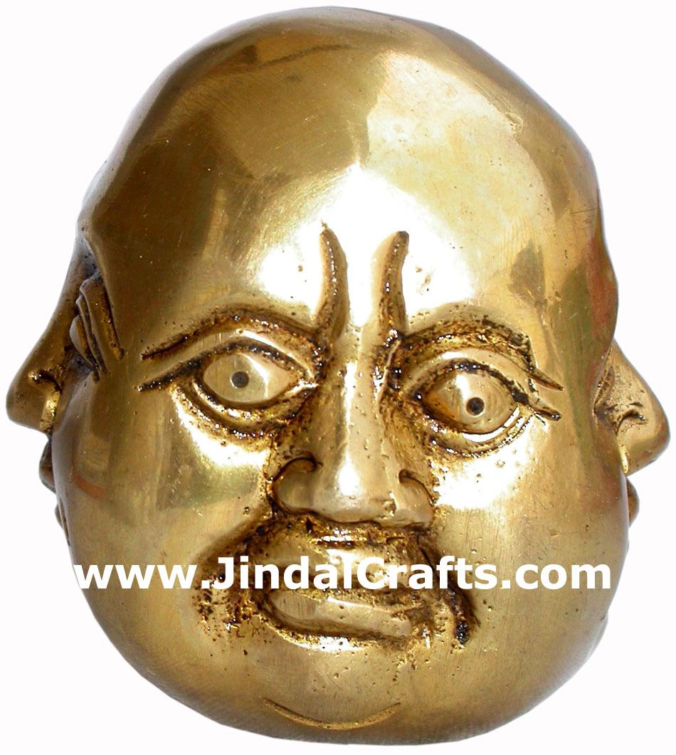 Buddha Moods - Hand Carved Indian Art Craft Handicraft Home Decor Brass Figurine