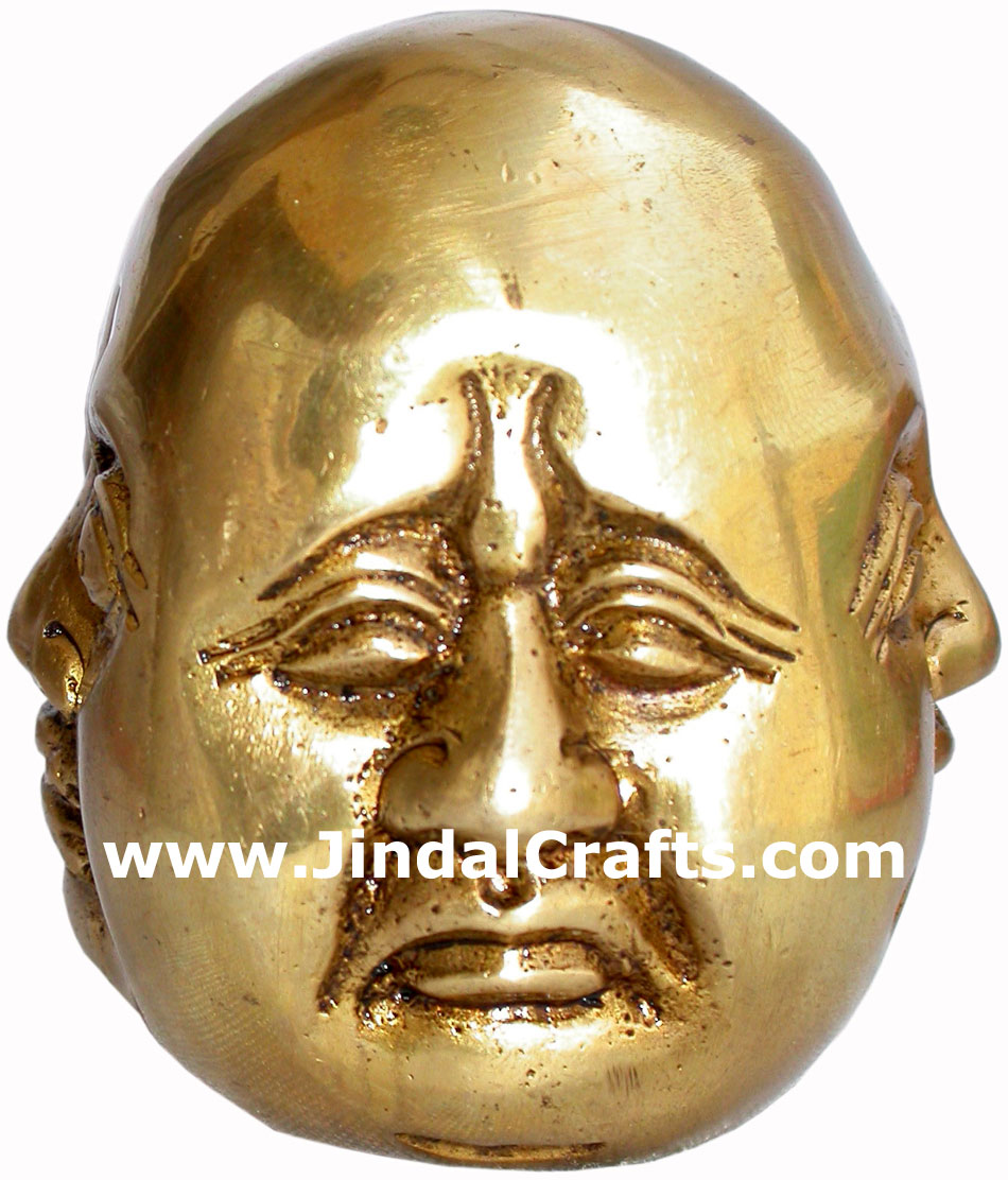 Buddha Moods - Hand Carved Indian Art Craft Handicraft Home Decor Brass Figurine