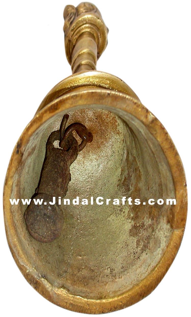 Bell Indian Religious Brass Artifact Hand Crafted India