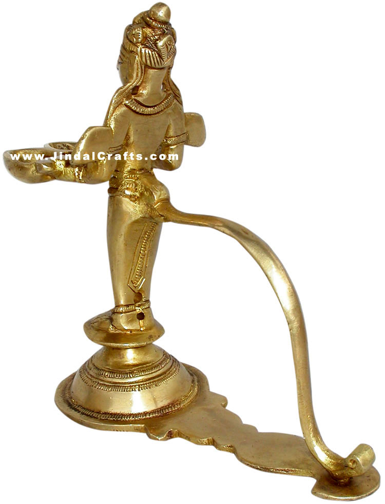 Diya Deepak Indian Religious Traditional Brass Artifact