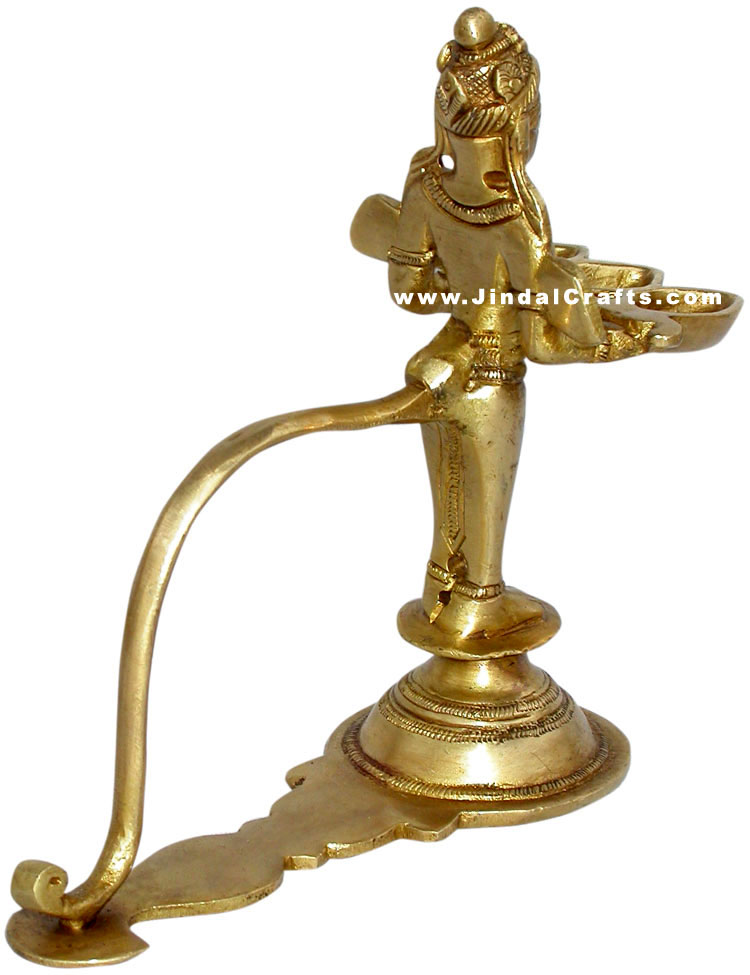 Diya Deepak Indian Religious Traditional Brass Artifact