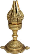 Brass Lotus Candle Holder Artifact Indian Handicrafts Crafts