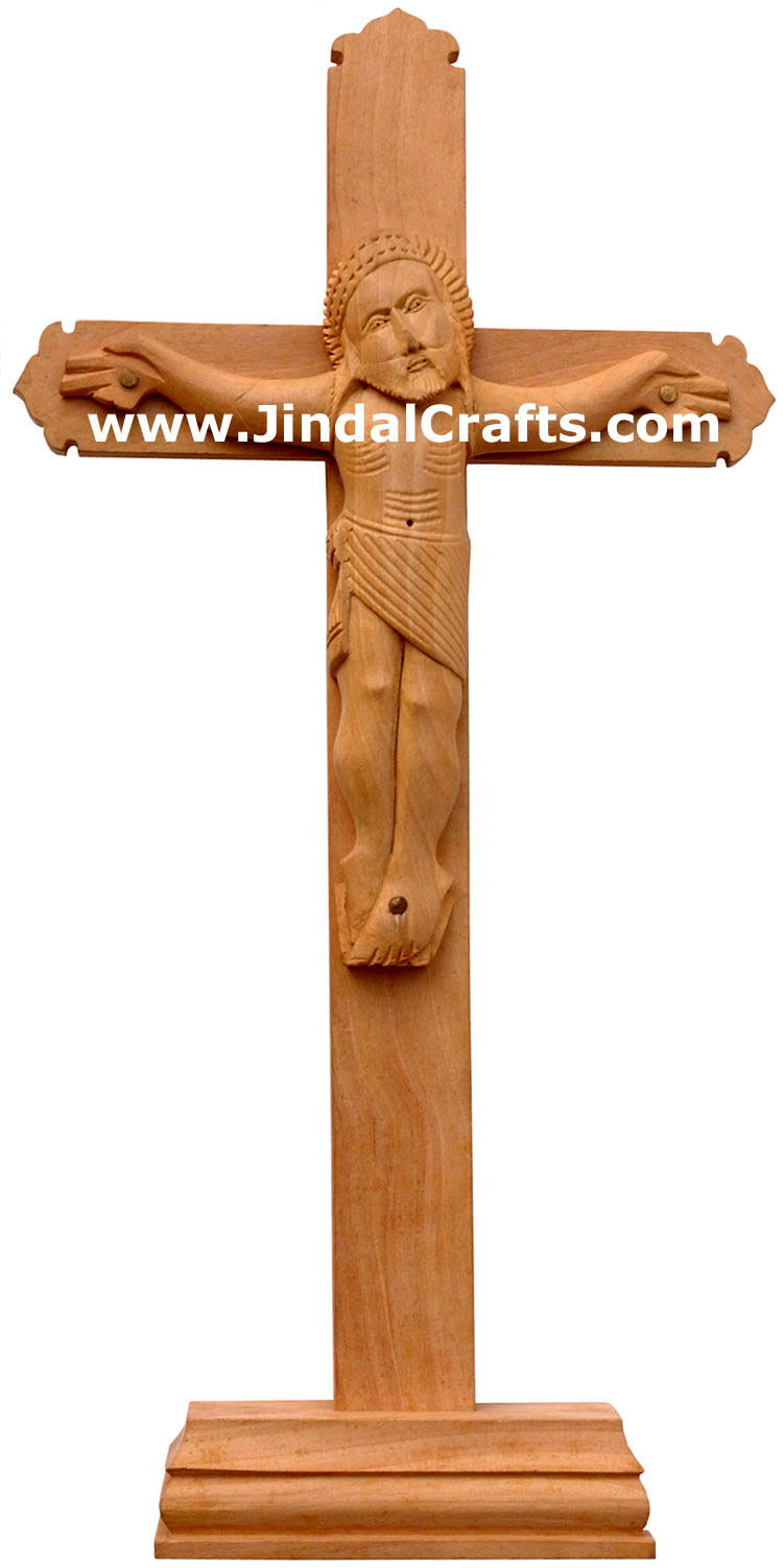 Crucifixs Hand Carved Wooden Lord Jesus Christian Religious Art