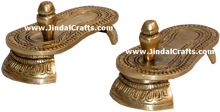 Charan Paduka Bharat Vishnu Hindu God Ritual Items Arts
