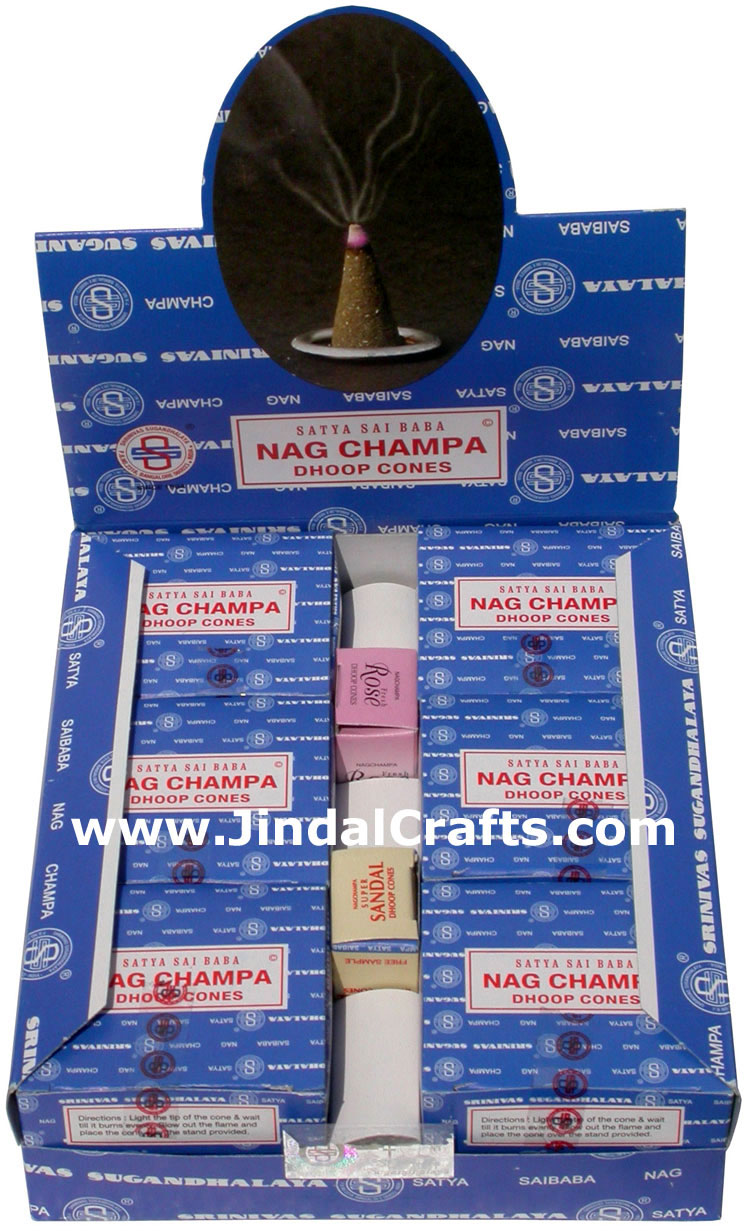 Renowned Satya Saibaba Nagchampa Incense Dhoop Cones