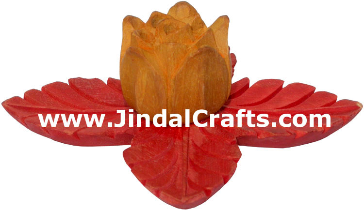 Handmade Wooden Incense Holder Indian Carving Art