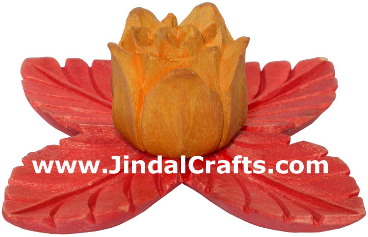 Handmade Wooden Incense Holder Indian Carving Art