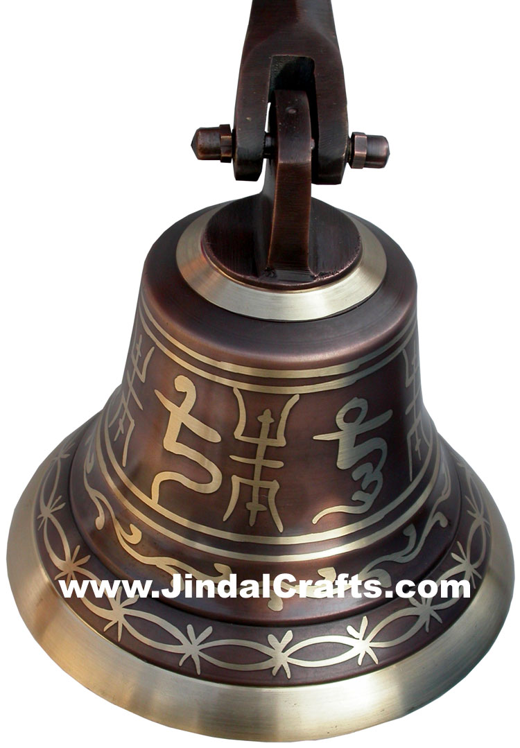 Handcarved Brass Bronze Five Metals Seven Metals Singing Bell India Buddhism