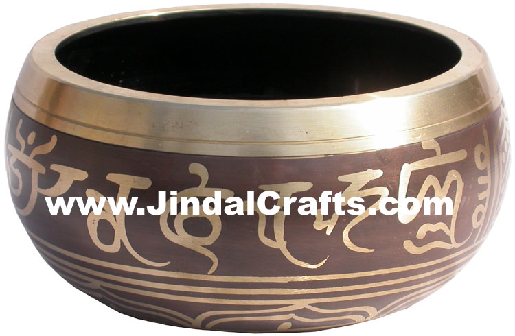 Handcarved Brass Bronze Five Metals Seven Metals Singing Bowl India Buddhisht