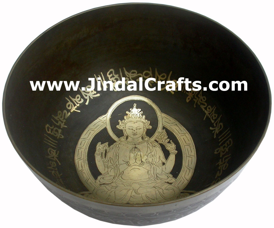 Tibetan Singing Bowl - Indian Art Craft Handicraft Artifact