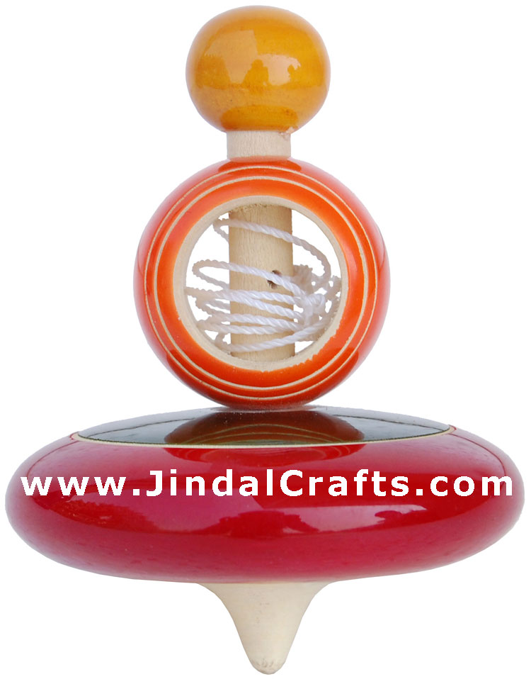 Spinning Top - Handmade Wooden Toy from India