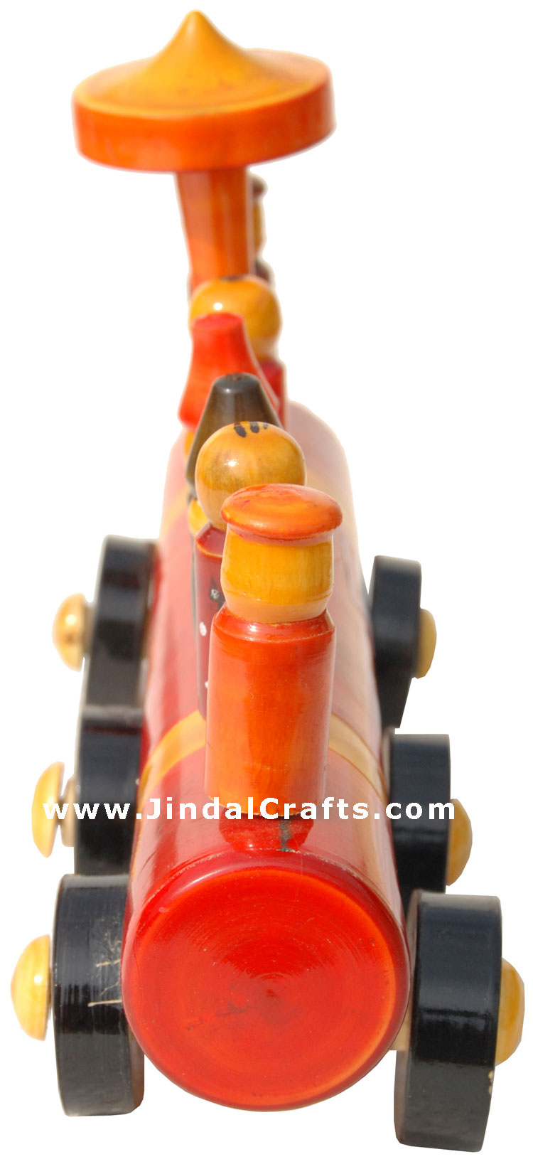 Handmade Handpainted Wooden Rail Engine Toy India