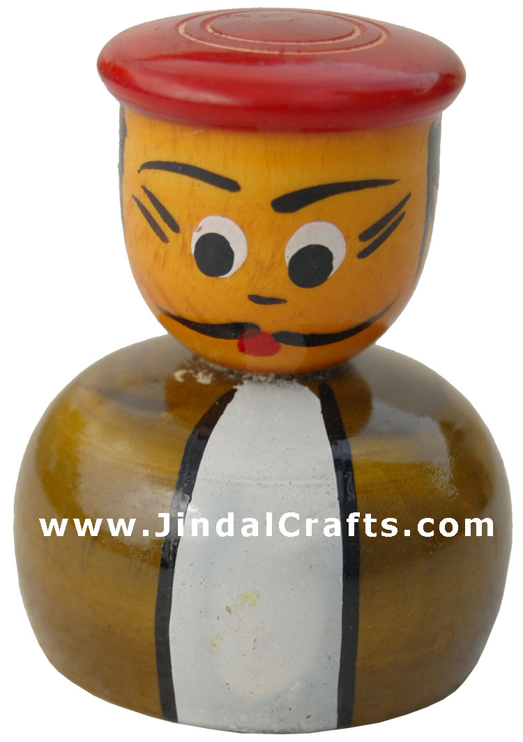 Handmade Handpainted Wooden Sharpner India Art