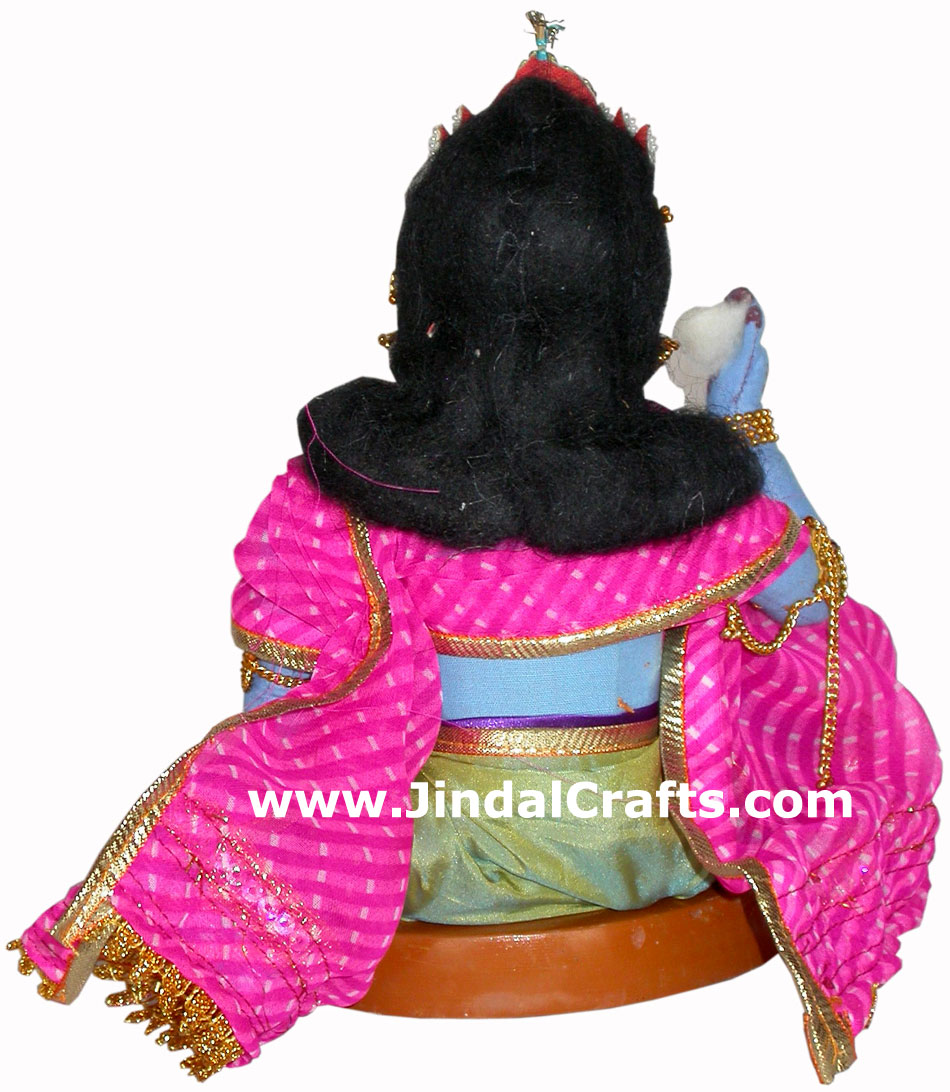 Bal Gopal Krishna Handmade Traditional Indian Collectible Costume Doll Home Art