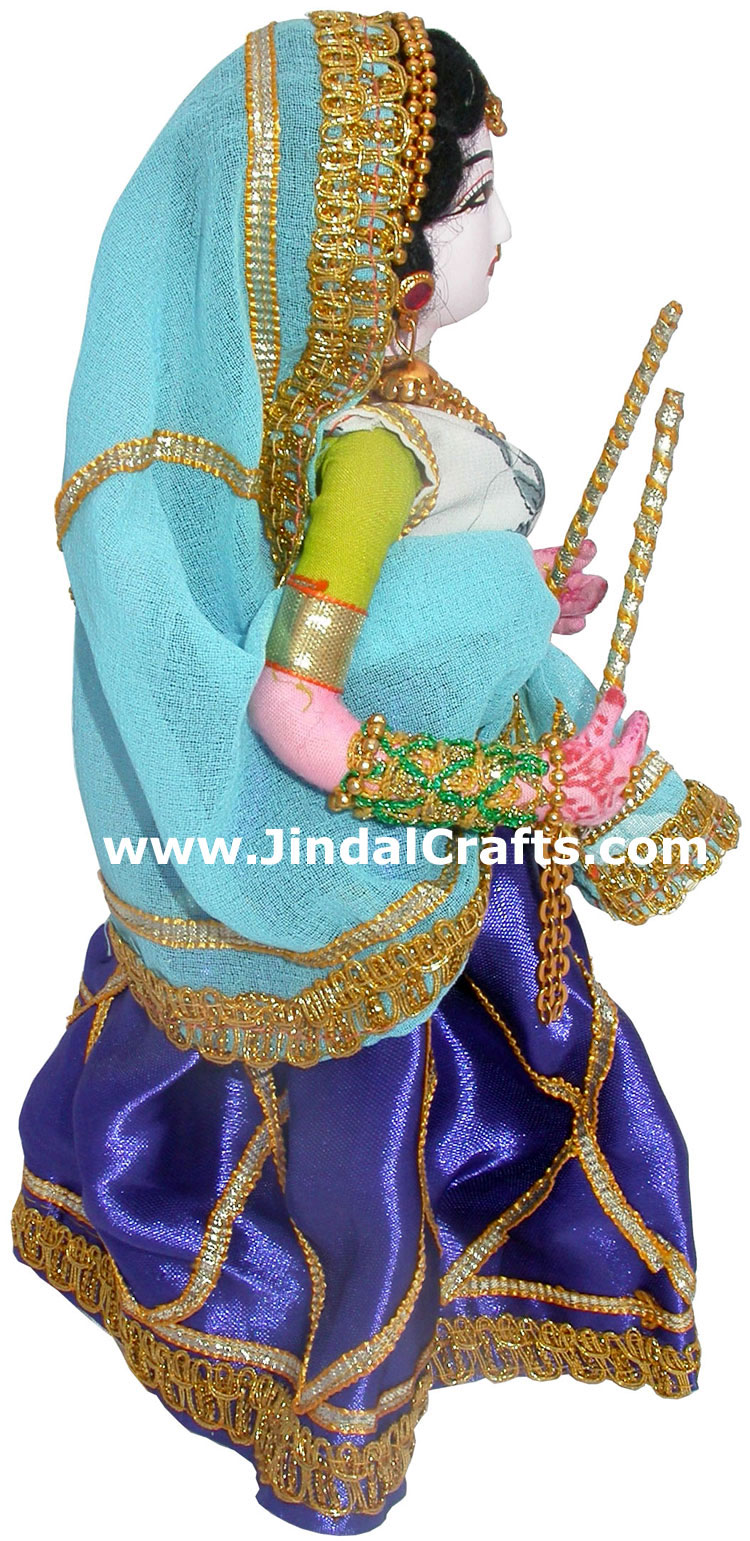 Handmade Traditional Costume Doll India Gujrati Dandiya