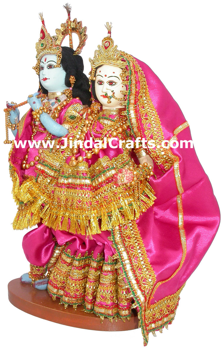 Handmade Traditional Costume Doll India - Radha Krishna