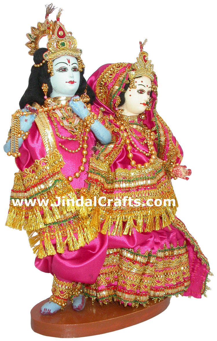 Handmade Traditional Costume Doll India - Radha Krishna