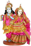 Handmade Traditional Costume Doll India - Radha Krishna