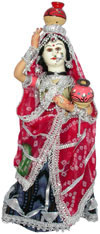 Handmade Traditional Indian Collectible Costume Doll Home Decor Artifact Figures