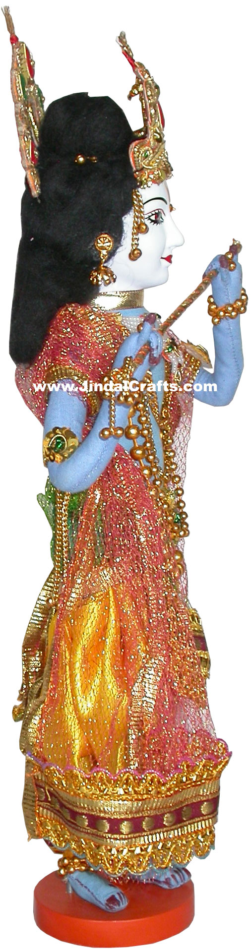 Lord Krishna Handmade Traditional Indian Collectible Costume Doll Home Decor Art